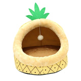 Maxbell Semi Enclosed Cat Nest with Playing Ball Soft Comfortable Pet House for Cats