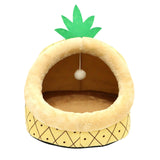 Maxbell Semi Enclosed Cat Nest with Playing Ball Soft Comfortable Pet House for Cats