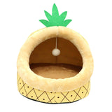 Maxbell Semi Enclosed Cat Nest with Playing Ball Soft Comfortable Pet House for Cats