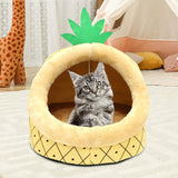 Maxbell Semi Enclosed Cat Nest with Playing Ball Soft Comfortable Pet House for Cats