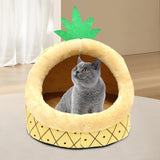 Maxbell Semi Enclosed Cat Nest with Playing Ball Soft Comfortable Pet House for Cats