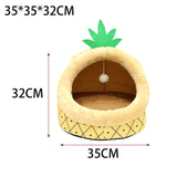 Maxbell Semi Enclosed Cat Nest with Playing Ball Soft Comfortable Pet House for Cats