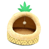 Maxbell Semi Enclosed Cat Nest with Playing Ball Soft Comfortable Pet House for Cats