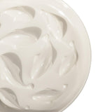 Maxbell Dog Slow Feeder Bowl Portable Pet Dog Bowl for Small Medium Dogs Puppy White