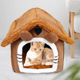 Maxbell Cat Bed Autumn Winter Washable Cushion Dog House for Puppy Dog Kitten