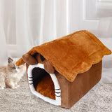 Maxbell Cat Bed Autumn Winter Washable Cushion Dog House for Puppy Dog Kitten