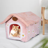 Maxbell Cat Bed Autumn Winter Washable Cushion Dog House for Puppy Dog Kitten