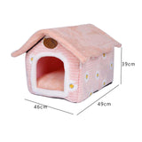 Maxbell Cat Bed Autumn Winter Washable Cushion Dog House for Puppy Dog Kitten