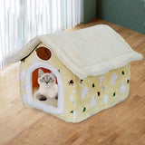 Maxbell Cat Bed Autumn Winter Washable Cushion Dog House for Puppy Dog Kitten