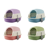 Maxbell Hooded Cat Litter Boxes Enclosed and Covered Cat Toilet Removable Kitten Potty Violet