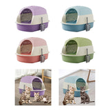 Maxbell Hooded Cat Litter Boxes Enclosed and Covered Cat Toilet Removable Kitten Potty Violet