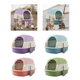 Maxbell Hooded Cat Litter Boxes Enclosed and Covered Cat Toilet Removable Kitten Potty Violet