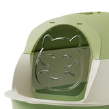 Maxbell Hooded Cat Litter Boxes Enclosed and Covered Cat Toilet Removable Kitten Potty Green