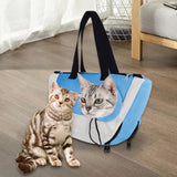 Maxbell Cat Washing Bag Anti Scratch for Nail Cutting Short Trips Cats Daily Bathing white blue