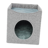 Maxbell Cat Bed Kitten Tent with Removable Cushion Cat Hideaway for Kitty Cat Kitten Gray