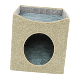 Maxbell Cat Bed Kitten Tent with Removable Cushion Cat Hideaway for Kitty Cat Kitten Apricot