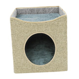 Maxbell Cat Bed Kitten Tent with Removable Cushion Cat Hideaway for Kitty Cat Kitten Apricot