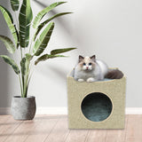 Maxbell Cat Bed Kitten Tent with Removable Cushion Cat Hideaway for Kitty Cat Kitten Apricot