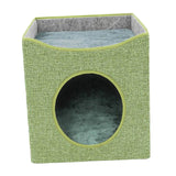 Maxbell Cat Bed Kitten Tent with Removable Cushion Cat Hideaway for Kitty Cat Kitten Light green