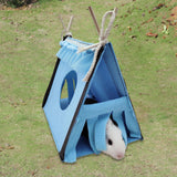 Maxbell Guinea Pig Hideaway Small Animal Tunnel for Hedgehogs Small Animal Beds Mice blue