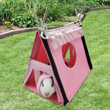 Maxbell Guinea Pig Hideaway Small Animal Tunnel for Hedgehogs Small Animal Beds Mice pink