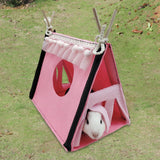 Maxbell Guinea Pig Hideaway Small Animal Tunnel for Hedgehogs Small Animal Beds Mice pink