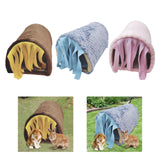 Maxbell Guinea Pig Hideout Habitats Small Animals Tunnel for Chinchilla Mice Ferrets Brown