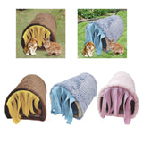 Maxbell Guinea Pig Hideout Habitats Small Animals Tunnel for Chinchilla Mice Ferrets Brown
