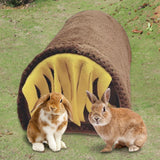 Maxbell Guinea Pig Hideout Habitats Small Animals Tunnel for Chinchilla Mice Ferrets Brown