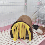 Maxbell Guinea Pig Hideout Habitats Small Animals Tunnel for Chinchilla Mice Ferrets Brown