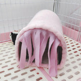 Maxbell Guinea Pig Hideout Habitats Small Animals Tunnel for Chinchilla Mice Ferrets Pink