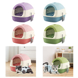 Maxbell Hooded Cat Litter Box with Lid Sandbox Fully Enclosed Cat Toilet Extra Large violet