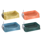 Maxbell Dog Litter Pan with Spoon Cage Litter Pan for Chinchillas Puppy Pet Supplies Yellow