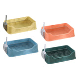 Maxbell Dog Litter Pan with Spoon Cage Litter Pan for Chinchillas Puppy Pet Supplies Yellow