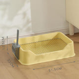 Maxbell Dog Litter Pan with Spoon Cage Litter Pan for Chinchillas Puppy Pet Supplies Yellow