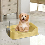 Maxbell Dog Litter Pan with Spoon Cage Litter Pan for Chinchillas Puppy Pet Supplies Yellow