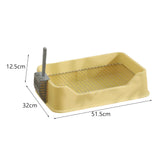 Maxbell Dog Litter Pan with Spoon Cage Litter Pan for Chinchillas Puppy Pet Supplies Yellow