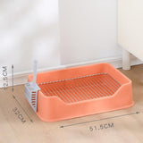 Maxbell Dog Litter Pan with Spoon Cage Litter Pan for Chinchillas Puppy Pet Supplies Orange