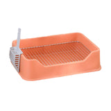 Maxbell Dog Litter Pan with Spoon Cage Litter Pan for Chinchillas Puppy Pet Supplies Orange