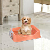 Maxbell Dog Litter Pan with Spoon Cage Litter Pan for Chinchillas Puppy Pet Supplies Orange