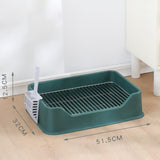 Maxbell Dog Litter Pan with Spoon Cage Litter Pan for Chinchillas Puppy Pet Supplies Green