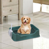 Maxbell Dog Litter Pan with Spoon Cage Litter Pan for Chinchillas Puppy Pet Supplies Green