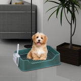 Maxbell Dog Litter Pan with Spoon Cage Litter Pan for Chinchillas Puppy Pet Supplies Green