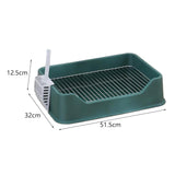 Maxbell Dog Litter Pan with Spoon Cage Litter Pan for Chinchillas Puppy Pet Supplies Green