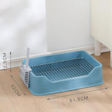 Maxbell Dog Litter Pan with Spoon Cage Litter Pan for Chinchillas Puppy Pet Supplies Blue