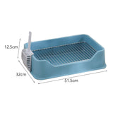 Maxbell Dog Litter Pan with Spoon Cage Litter Pan for Chinchillas Puppy Pet Supplies Blue