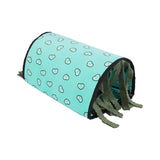 Maxbell Guinea Pig Hideout Warm Small Animal Tunnel for Hedgehogs Hamster Chinchilla Blue Hearts