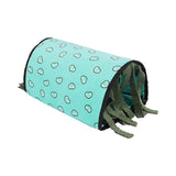 Maxbell Guinea Pig Hideout Warm Small Animal Tunnel for Hedgehogs Hamster Chinchilla Blue Hearts