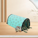Maxbell Guinea Pig Hideout Warm Small Animal Tunnel for Hedgehogs Hamster Chinchilla Blue Hearts