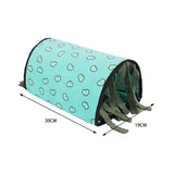 Maxbell Guinea Pig Hideout Warm Small Animal Tunnel for Hedgehogs Hamster Chinchilla Blue Hearts